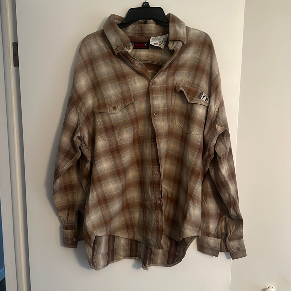 Wolverine FR. Flame resistant plaid shirt. 2xl xxl